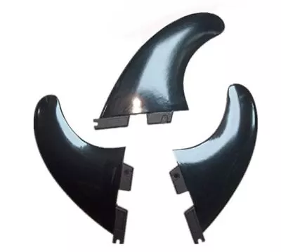 Surfboard Fins Black MF Medium Genuine Aus Seller -  FCS2 Compatible Base  • $31.95