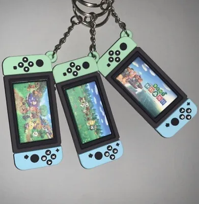 Nintendo Switch Mini Game Green Blue Keychain Gamer Gift Video Animal Crossing • $8.99