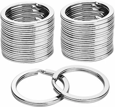 1/10/100 Safty Closed Split Ring Keyrings For Keychain Art CraftLanyards Tags • £1.39