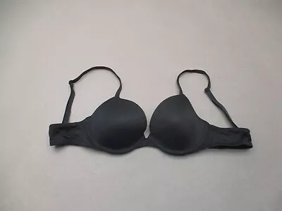 34A Victoria's Secret PINK Womens Black Lined Underwire Back Closure Demi Bra 4C • $10