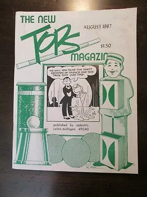 The New Tops Magic Magazine August 1987 Abbotts Magician Vintage Retro Tricks • $11.95