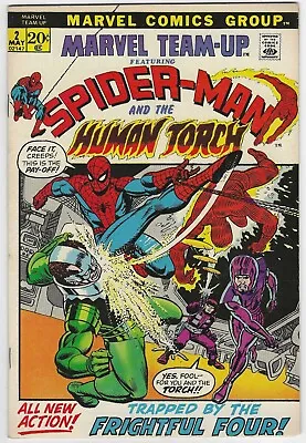 MARVEL TEAM-UP 2 VF= HUMAN TORCH AMAZING SPIDERMAN 1972 1st SERIES LB6 • $34.99