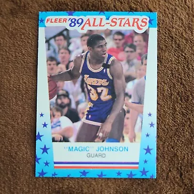 1989 Fleer Sticker #5  Magic  Johnson All-Stars NM+ Condition • $5