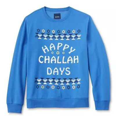 New Men's S M L XL Hanukkah Holiday Funny Christmas Sweater Happy Challah Days • $25