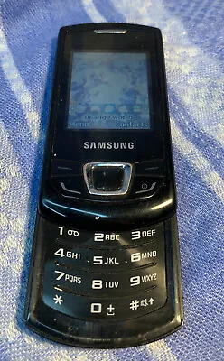 Samsung GT-E2550 Vintage GSM Mobile Slide Phone Black Orange Network • £18.50