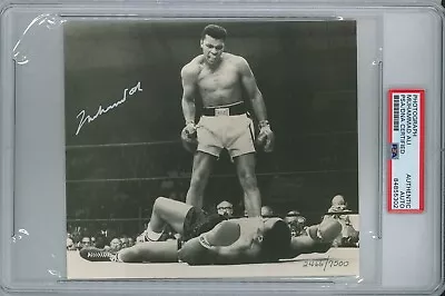 Muhammad Ali Signed 5x7 Vs Liston Limited Edition Psa Dna 84855302 • $699.95