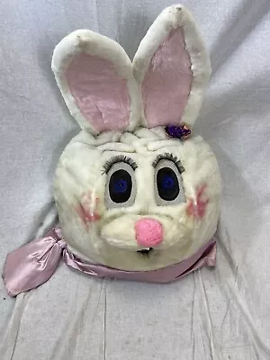 Adult Easter White Bunny With Lavender Bow Rabbit Mascot Costume Size XL-short • $115