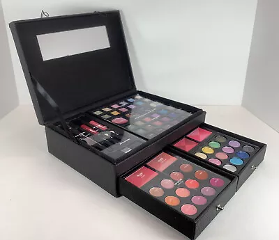 Markwins Sample Makeup Kit Briefcase Professional Faux Leather Case 78 Pieces • $54.95