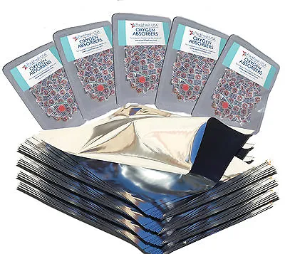 $26.39 • Buy PackFreshUSA 50 Pack One Gallon 3.5 Mil Mylar Bags + 500cc Oxygen Absorbers