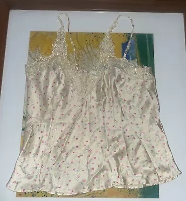 Vintage Silk Screen  Lace Camisole Tank Large • $7.99