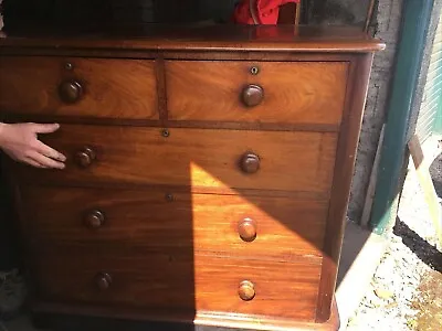 Victorian Edwardian Oak Chest Of Drawers • £180