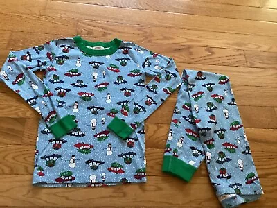 $5.99 • Buy Hanna Andersson Boy 140 (10) Christmas Theme LS Pajama Set