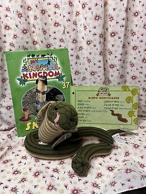 My Animal Kingdom Book 37 Snakes 2 Soft Toys + Tags + Certificate Deagostini • £10