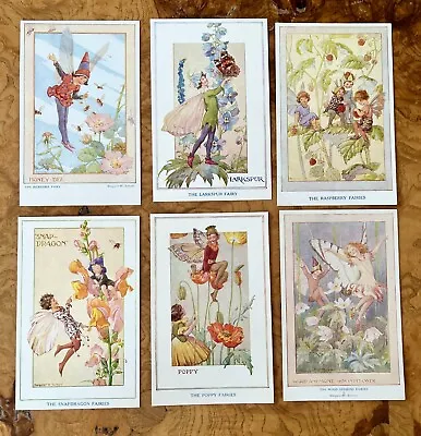 Lot Of Six (6) Fairy / Fairies & Flowers UNUSED Vintage Postcards • $27