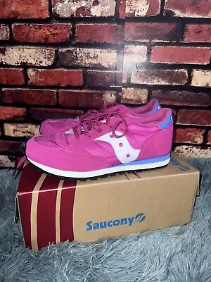 £48.46 • Buy SAUCONY JAZZ ORIGINAL MAGENTA GIRLS SIZE 6 Sneakers Shoes Pink 