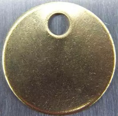 Round Blank Brass ID Tags Pets Keys Tools Valves 1 1-1/4 1-1/2 2  Made In USA • $139.98