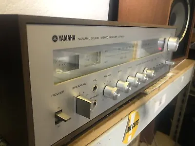 Yamaha Natural Sound Stereo Receiver CR 600 Silver Wood Veneer Working Amplifier • £299