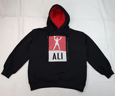 Muhammad Ali Size S Small Mens Womens Black Cotton Boxing Pullover Hoodie Jumper • $17.67