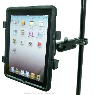 Secure Music Microphone Stand Mount For IPad IPad 2 IPad 3 & IPad 4th Gen • £32.99