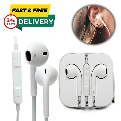 Earphones For Apple IPhone 6 6s Plus 5s IPad Headphones Handsfree With Mic 3.5MM • £3.29