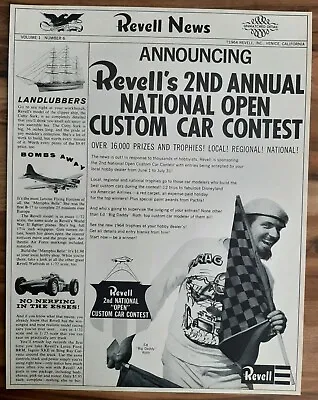 1964 Revell News Vol 1 #6 Big Daddy Ed Roth Model Car Contest Advertisement • $5.99