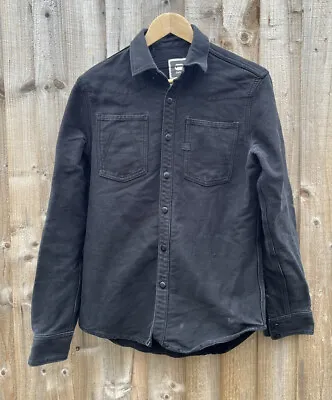 G-Star Raw A Crotch Black Heavy Cotton Work Chore Shirt - Medium • £21.99