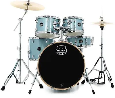 Mapex Venus 5-piece Fusion Complete Drum Set - Aqua Blue Sparkle • $659