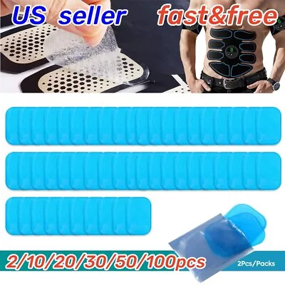 Gel Pads Sheet ABS Stimulator Trainer Abdominal Toning Belt Muscle Toner Fitness • $6.18