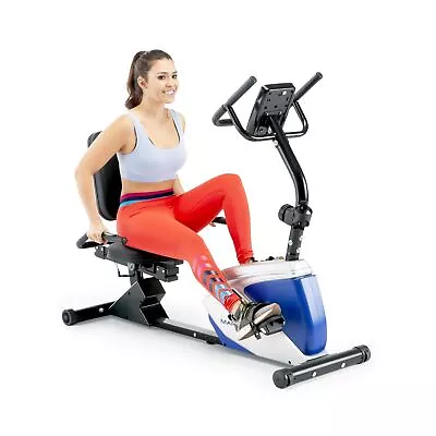 Marcy Magnetic Recumbent Exercise Bike With 8 Resistance Levels Blue • $238.76