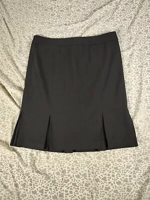 Talbots Women's Brown Pleated Hem Skirt Size 16 Knee Length • $10