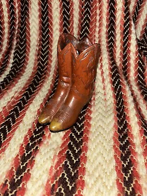 Ceramic Cowboy Boots Bud Mini Vase Holder • $12