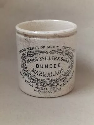 James Keiller MARMALADE Crock JAR POT Ironstone Advertising English Typography • $68