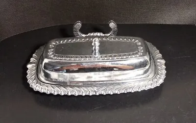 Irvinware Metal Butter Dish Covered  Made In USA Vintage With Knife Holder • $12
