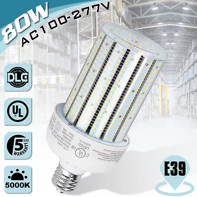 $44.86 • Buy 80W LED Corn Light Bulb Replace 400 Watt Metal Halide Retrofit Flood Light 5000K