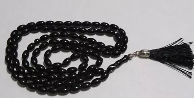 OLTU STONE (JET) Amber  PRAYER BEAD MASBAHA TASBIH 99 Beads • $35