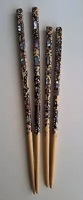 Vintage Abalone Inlay Chopstick / Hair Sticks • $124.95