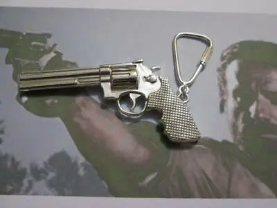 Walking Dead Gun Magnum Rick Keychain Sterling Silver 925- Artisan Product • $365