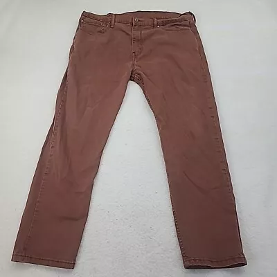 Levis Jeans Mens 38x30 Brown 502 Regular Tapered American Stretch Denim • $21.98