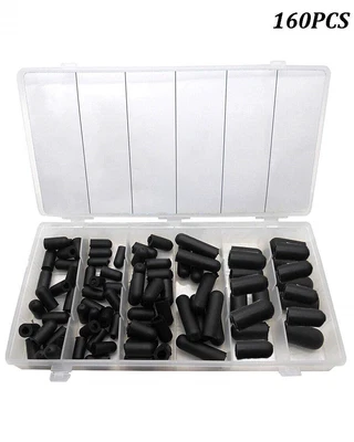 $27.96 • Buy 160PCS Universal Rubber Carburetor & Vacuum Cap Assortment Kit 3/16 - 3/8 