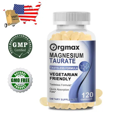 Magnesium Taurate 120 Capsules Support Cardiovascular Health And Reduces Anxiety • $23.32