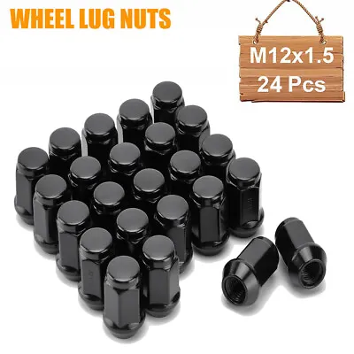 24x M12x1.5 Chrome Black Wheel Nuts For Ford Ranger Triton Bravo BT50 Mazda NEW • $29.99