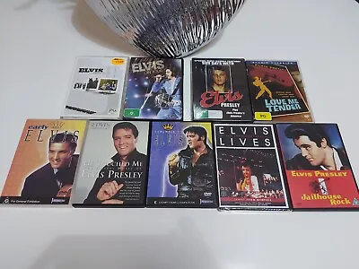 Bulk Lot Of Rare Collectable Elvis Presley Dvds 9 In Total ( 2 New & Sealed)  ! • $69