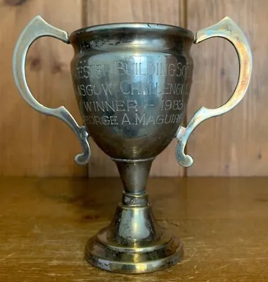 1983 Glasgow Golf Vintage Silver Plate Trophy Trophies Loving Cup • $31.57