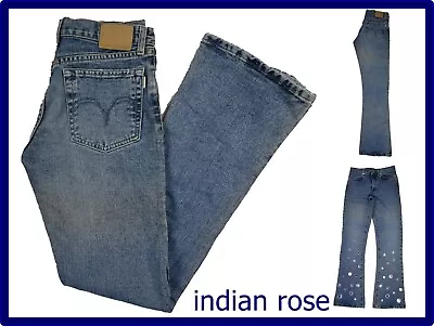 £26.01 • Buy Indian Womens Pink High Waist Vintage Bootcut Wide Leg Jeans 40 42w27