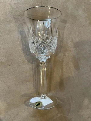 $150 • Buy Waterford Kelsey Water Goblet Platinum Rim - Set Of 2