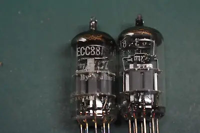 6DJ8 ECC88 Mullard / Amperex Audio Receiver Pre-Amp Vacuum Tubes Tested Pair • $45.99