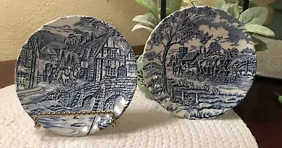 Meakin Or Myott  Your Choice The Post House Or  Royal Mail Saucer Blue & Whit • $6.95