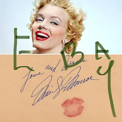Marilyn Monroe Autograph Lipstick Glossy 8x8 Art Print • $18