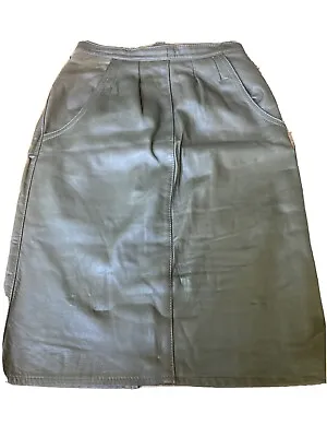 Vintage 80s Leather Skirt • £5