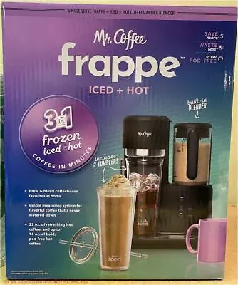 Mr. Coffee Frappe Single-Serve Iced And Hot Coffee Maker/Blender With 2 Reusa... • $114.99